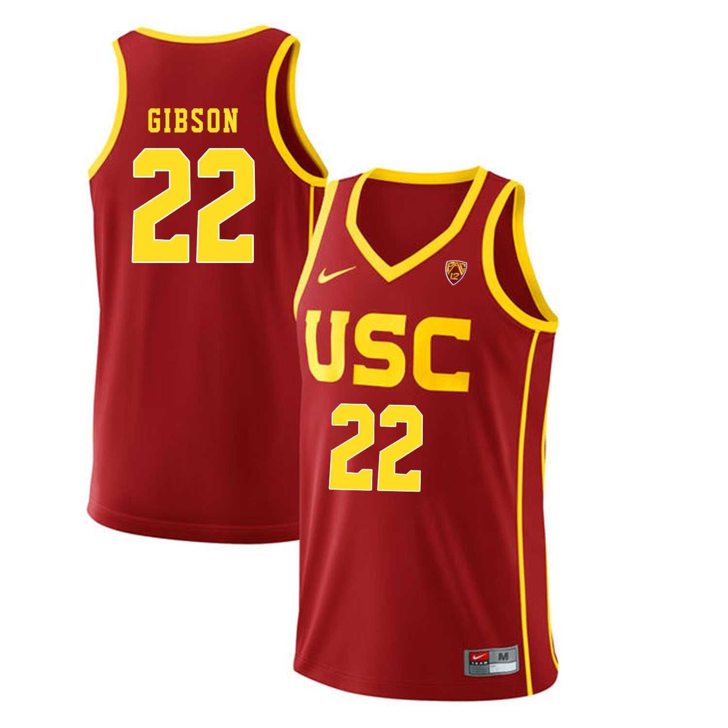 USC Trojans #22 Taj Gibson Red College Basketball Jersey